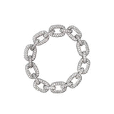 11.55ct Diamond 18K Gold 10mm Pave Cable Chain Bracelet