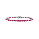 19.37ct Ruby 14K Gold Oval Tennis Bracelet