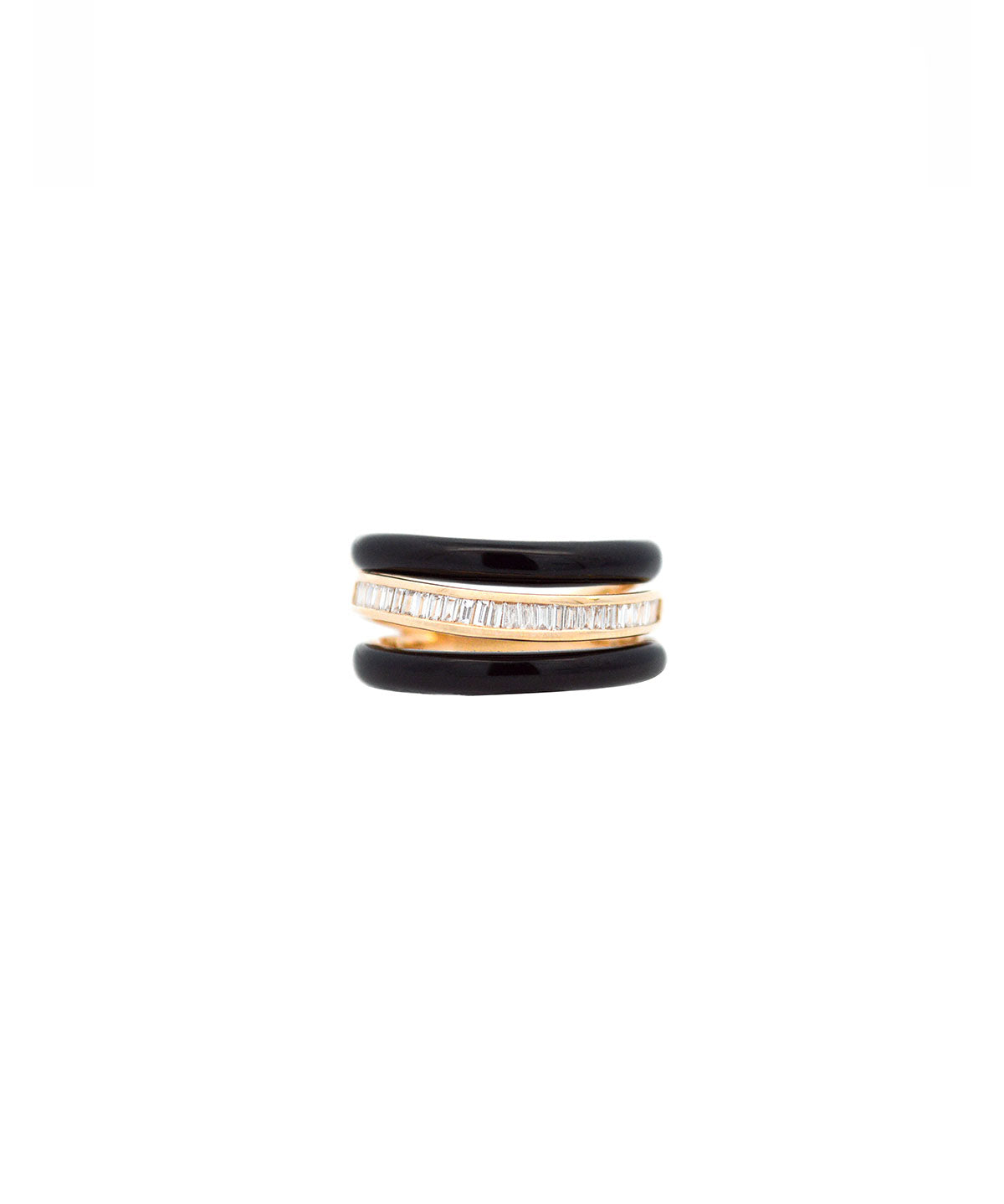 3.9ct Onyx Diamond 14K Gold Ring