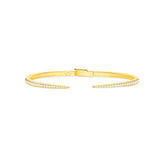0.47ct Diamond 14K Gold Open Cuff Bracelet