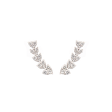 0.86ct Diamond 18K Gold Illusion Heart Shaped Ear Climber Earrings