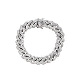 6.35ct Diamond 18K 10mm Cuban Chain Bracelet