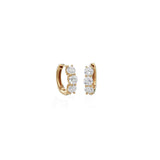 1.20ct Diamond 14K Gold Huggie Hoop Earrings