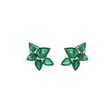 6.90ct Sapphire 18K Gold Cluster Earrings