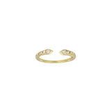 0.28ct Diamond 18K Gold Cuff Ring