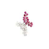 4.15ct Diamond Ruby  18K Gold Bypass Ring
