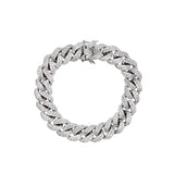6.52cts Diamond 18K 10mm Cuban Chain Bracelet