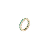 2.53ct Emerald 14K Gold Heart Eternity Ring