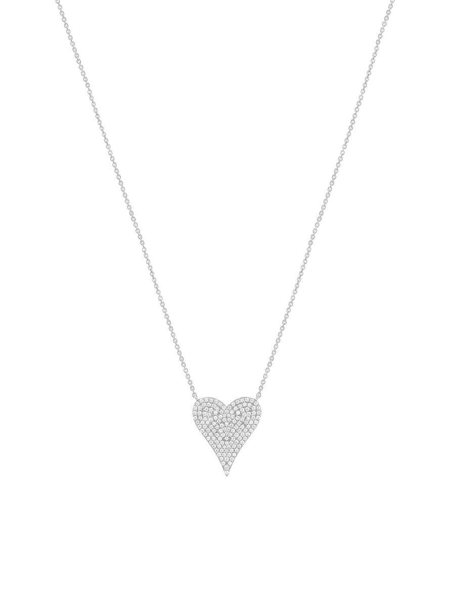 2.0ct Diamond 14K Gold Heart Necklace