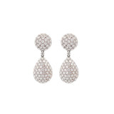 2.60ct Diamond 18K Gold Pave Teardrop Earrings