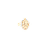 0.90ct Diamond 18K Gold Our Lady of Grace Ring