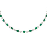 12.22ct Emerald Diamond 18K Gold Necklace