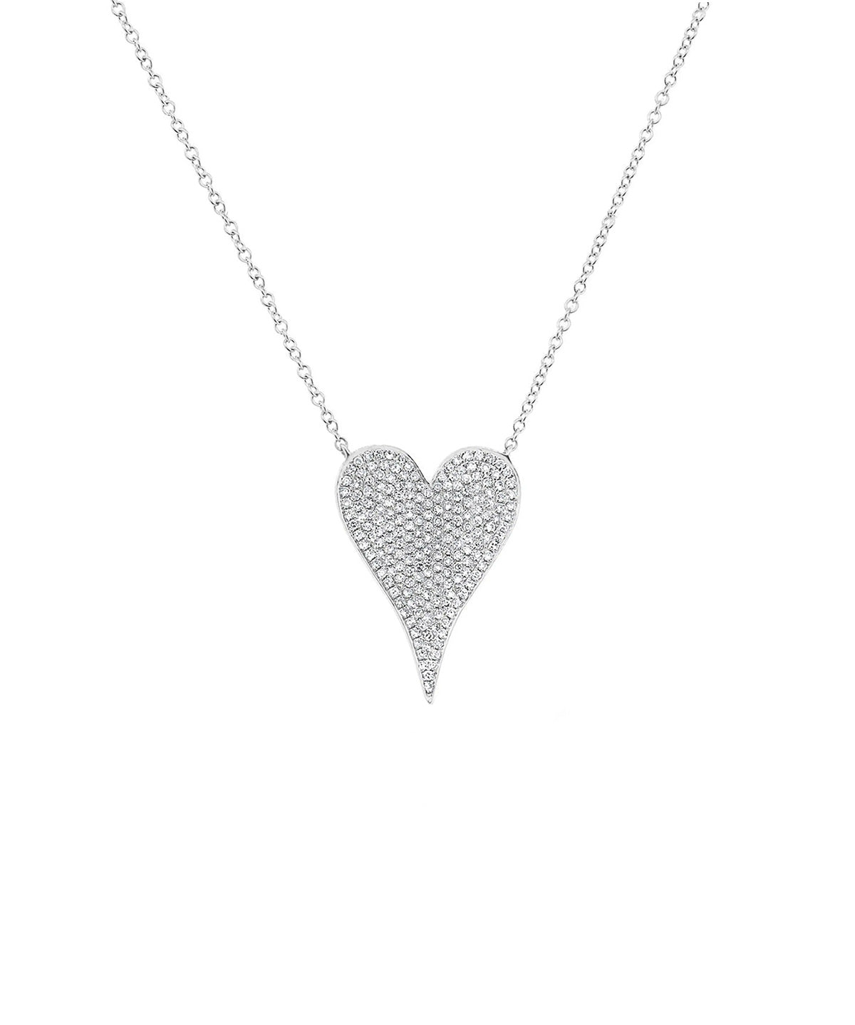 2.0ct Diamond 14K Gold Heart Necklace