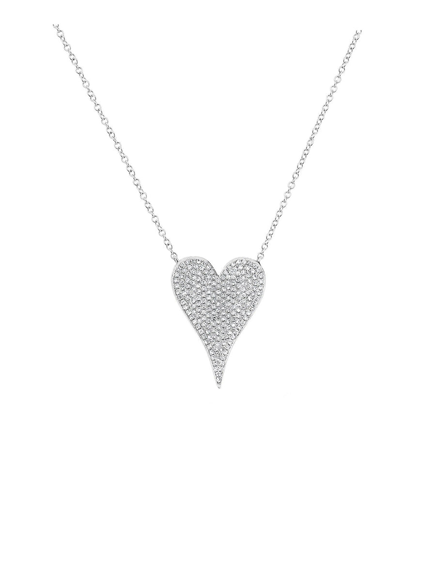 2.0ct Diamond 14K Gold Heart Necklace