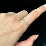 0.25ct Diamond 14K Gold Baguette Dainty Ring