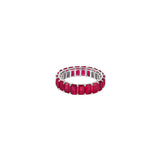 8.24ct Ruby 18K Gold Eternity Band Ring