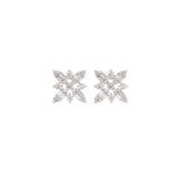 0.62ct Diamond 18K Gold Snowflake Earrings