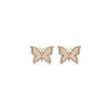 0.30ct Diamond 14K Gold Butterfly Stud Earrings