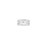 2.7ct Diamond 14K Gold Three Row Ring