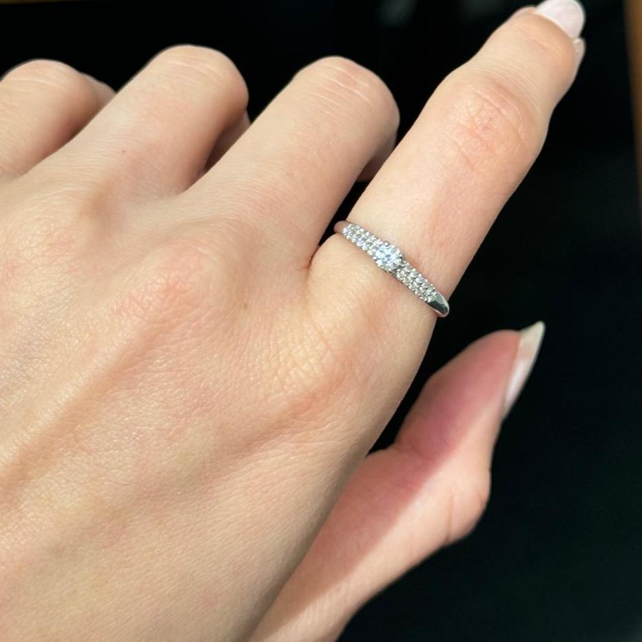 0.27ct Diamond 18K Gold Solitaire Ring