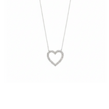 0.50ct Diamond 14K Gold Heart Pendant Chain Necklace