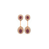 7.23ct Ruby Opal 14K Gold Drop Earrings