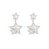 0.96ct Diamond 18K Gold Statement Star Earrings