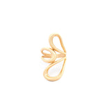 14K Gold Grooved Statement Ring