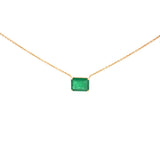 2.96ct Emerald 18K Gold Pendant Necklace
