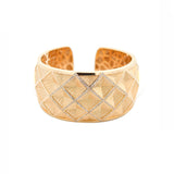 0.87ct Diamond 14K Gold Statement Bangle Bracelet