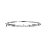 1.58ct Diamond 18K Gold Stationed Bangle Bracelet