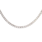 14.03ct Diamond 14K Gold Half Tennis Necklace
