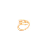 14K Gold Grooved Ring