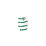 3.95ct Emerald Diamond 18K Gold Spiral Ring