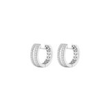 1.10ct Diamond 18K Gold Huggie Hoop Earrings