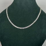 19.75ct Diamond 18K Gold Four Prongs Tennis Necklace