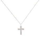 0.43ct Diamond 18K Gold Pave Cross Necklace