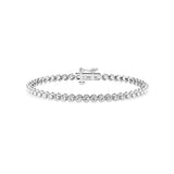 2.10ct Diamond 18K Gold Butter Cup Tennis Bracelet