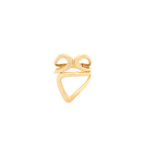 14K Gold Grooved Ring