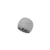 3.65ct Diamond 18K Gold Large Pave Dome Ring