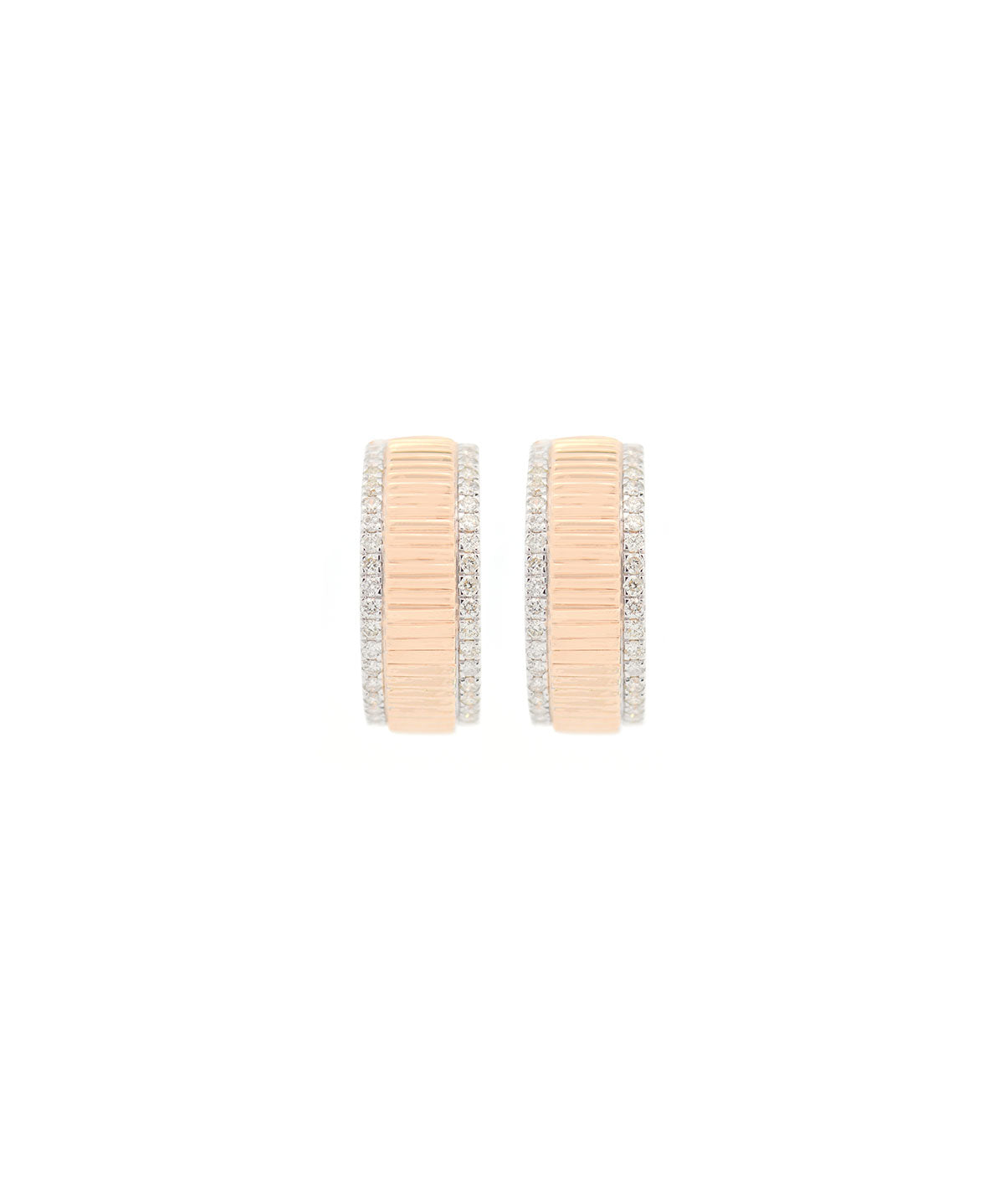 1.20ct Diamond 14K Gold Textured Hoop Earrings