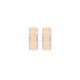 1.20ct Diamond 14K Gold Textured Hoop Earrings