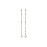0.75ct Diamond 14K Gold Linear Drop Earrings
