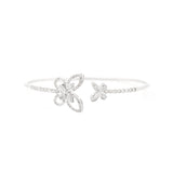 0.95ct Diamond 18K Gold Butterfly Cuff Bracelet
