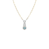 6.75ct Diamond 14K Gold Drop Necklace