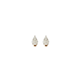 4.12ct Diamond 18K Gold Illusion Pear Studs