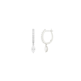 0.75ct Diamond 18K Gold Marquise Dangle Drop Earrings