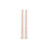 1.00ct Diamond 18K Gold Graduated Tennis Earrings