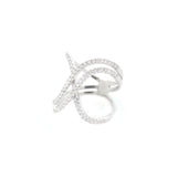 0.70ct Diamond 18K Gold Crossover Ring
