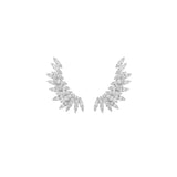 2.36ct Diamond 18K Gold Wing Climber Earrings